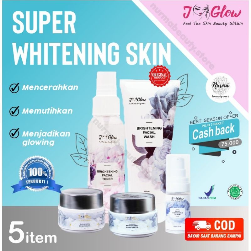 jglow skincare paket super whitening / j-glow paket super whitening / j glow paket super whitening