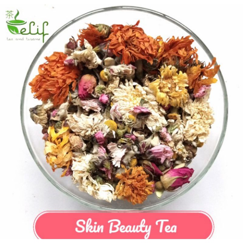 

ELIF TEA Skin Beauty Tea : White Plum Blossom, Peach Blossom, Marigold flower