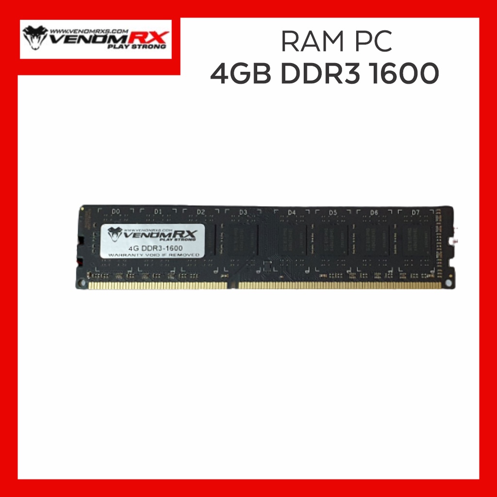 RAM PC DIMM VenomRX 4GB DDR3-1600