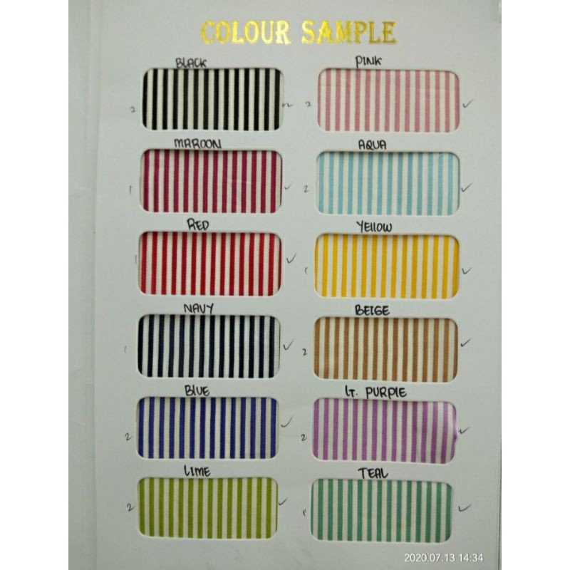 kain katun jepang salur medium/bahan katun jepang salur sedeng