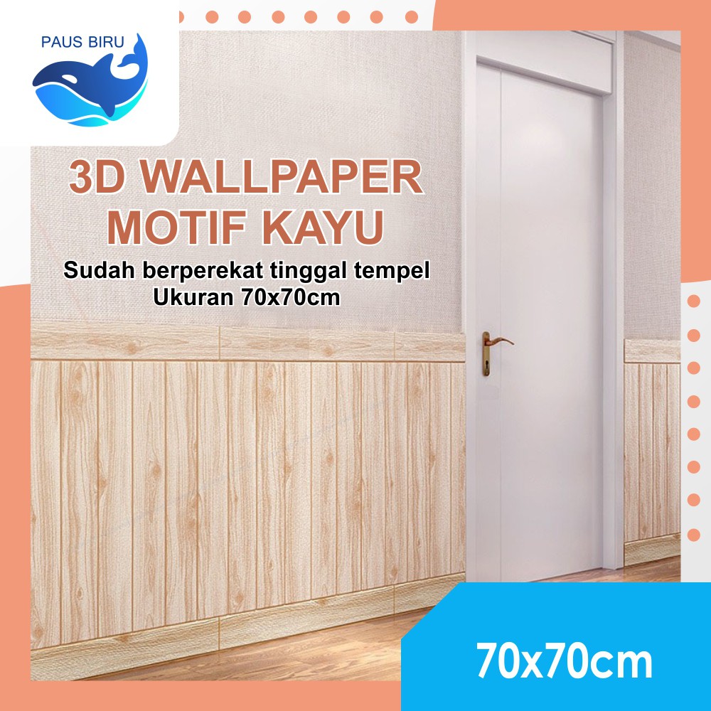 KAYU Wallpaper 3D FOAM / Wallfoam Dinding 3D Motif Foam KAYU High