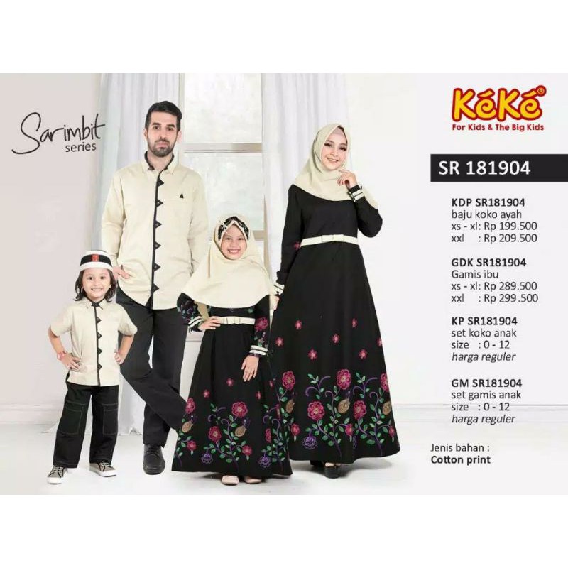 SALE SARIMBIT KELUARGA KEKE SR 181904 HITAM DISKON 25℅