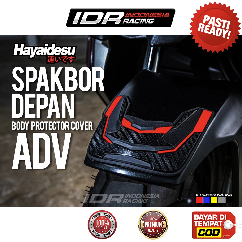Hayaidesu Spakbor Depan ADV 150 Front Fender Aksesoris Variasi Body Protector Stiker 3D Honda