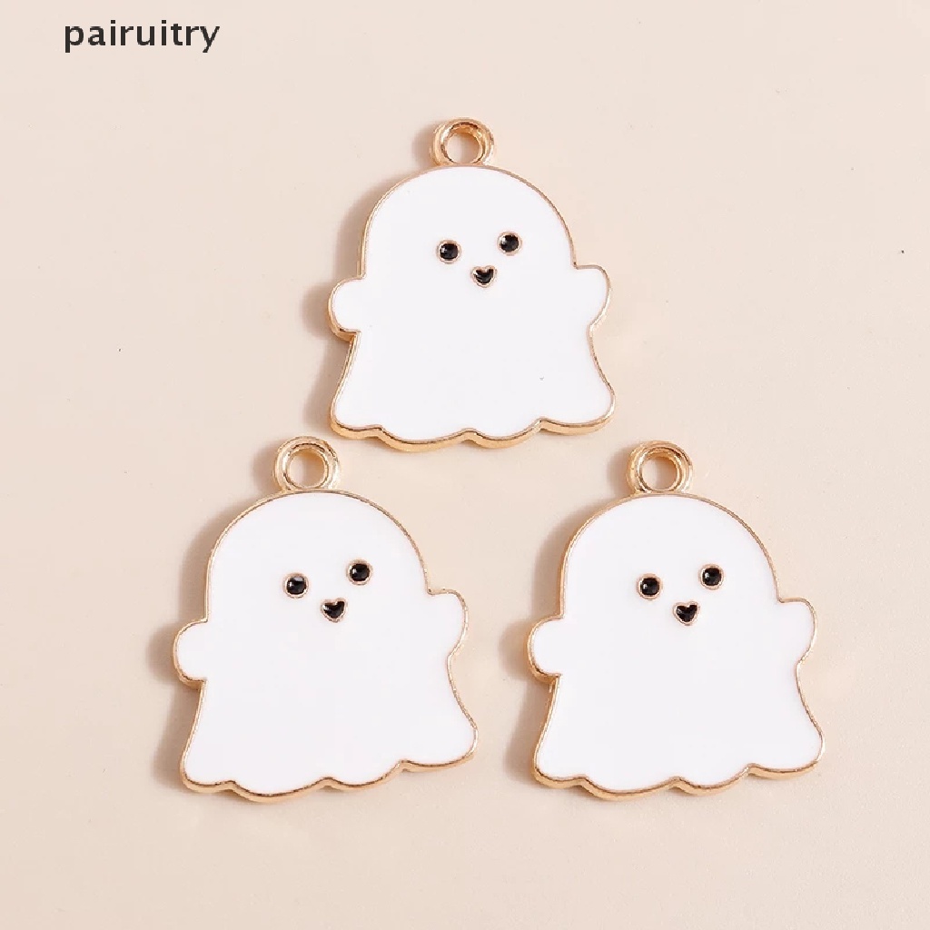 Prt 10pcs Charm Enamel Bentuk Labu halloween Bahan Zinc Alloy Untuk Membuat Kalung PRT