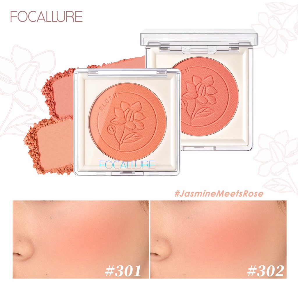 FOCALLURE Natural Pressed Blush on Sweet Face Cheek Make Up Powder-Blushed