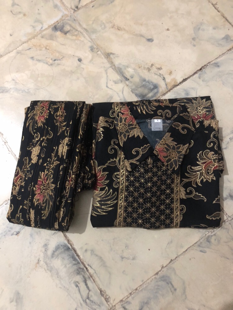 (cod) Couple Rok Plisket Dan Kemeja Batik Pria/serimbit/kemeja Wisuda/tunangan/engagement
