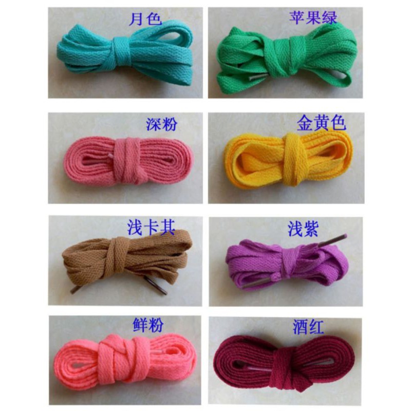 PROMO Hanya Rp800 Sepasang Tali Sepatu Flat Warna 110cm