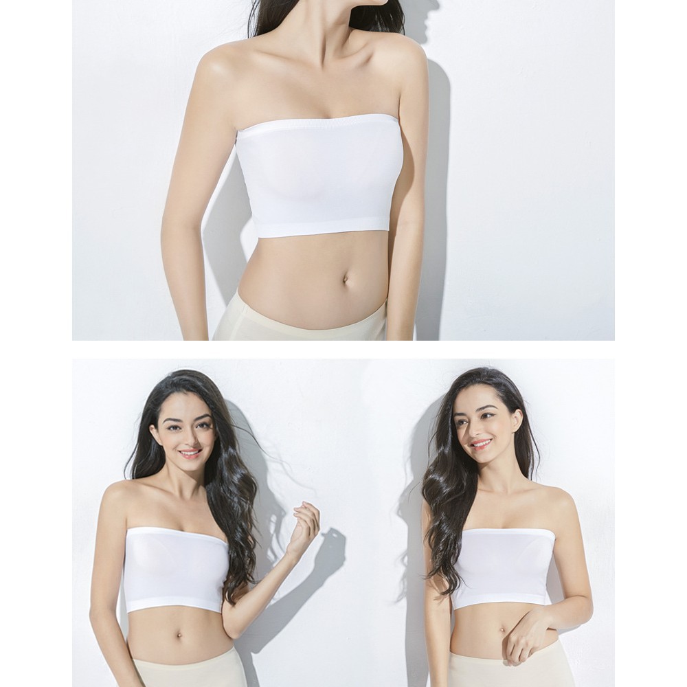 FYGALERYSURABAYA Bandeau Bra Kemben Bra Tanpa Kawat Polos Strapless Fashion Wanita Polos