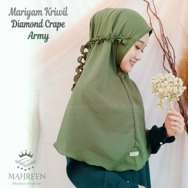 Bergo maryam kriwil jilbab instan