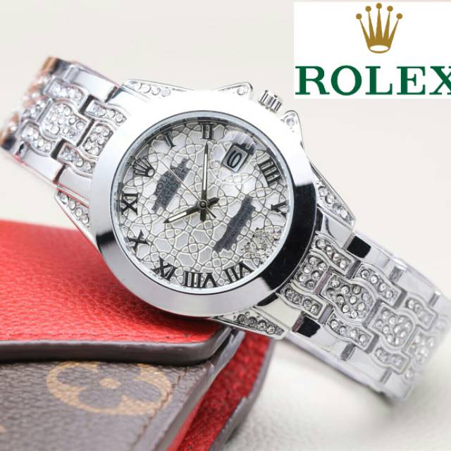 Jam Tangan Wanita Rolex Madu Diamond Super Mewah - Jam Tangan Rolex Diamond - Rolex Madu