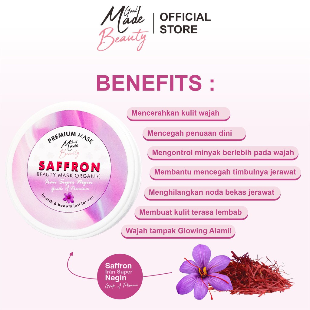 MASKER SAFFRON 100gr By Good Made Beauty