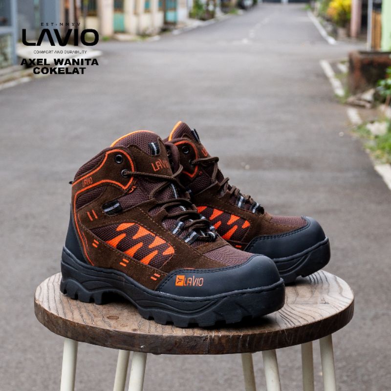 Sepatu Safety Pria Wanita Original Size 36 - 38 Ujung Besi Lavio Axel untuk Kerja Proyek Lapangan