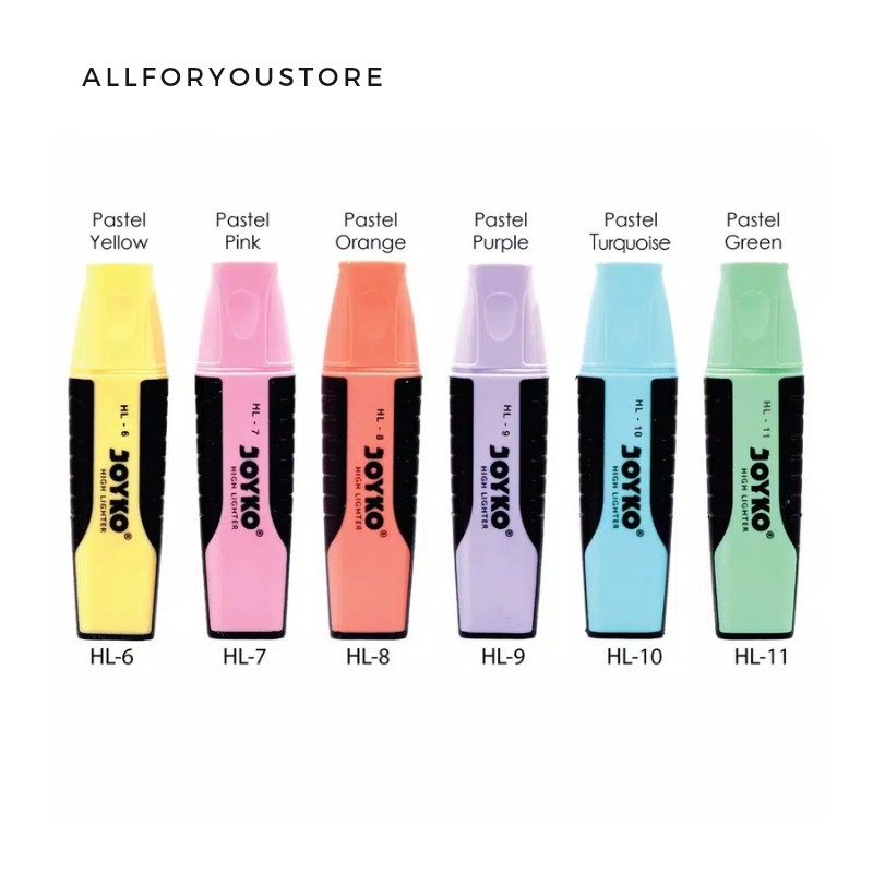 

Highlighter Joyko Pastel HL-6 ~ HL-11 - 6 Colours