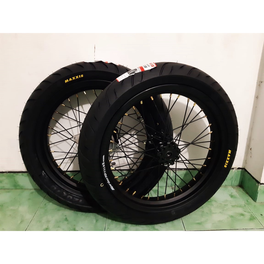 paket roda supermoto crf150 sepaket velg supermoto crf tinggal pasang