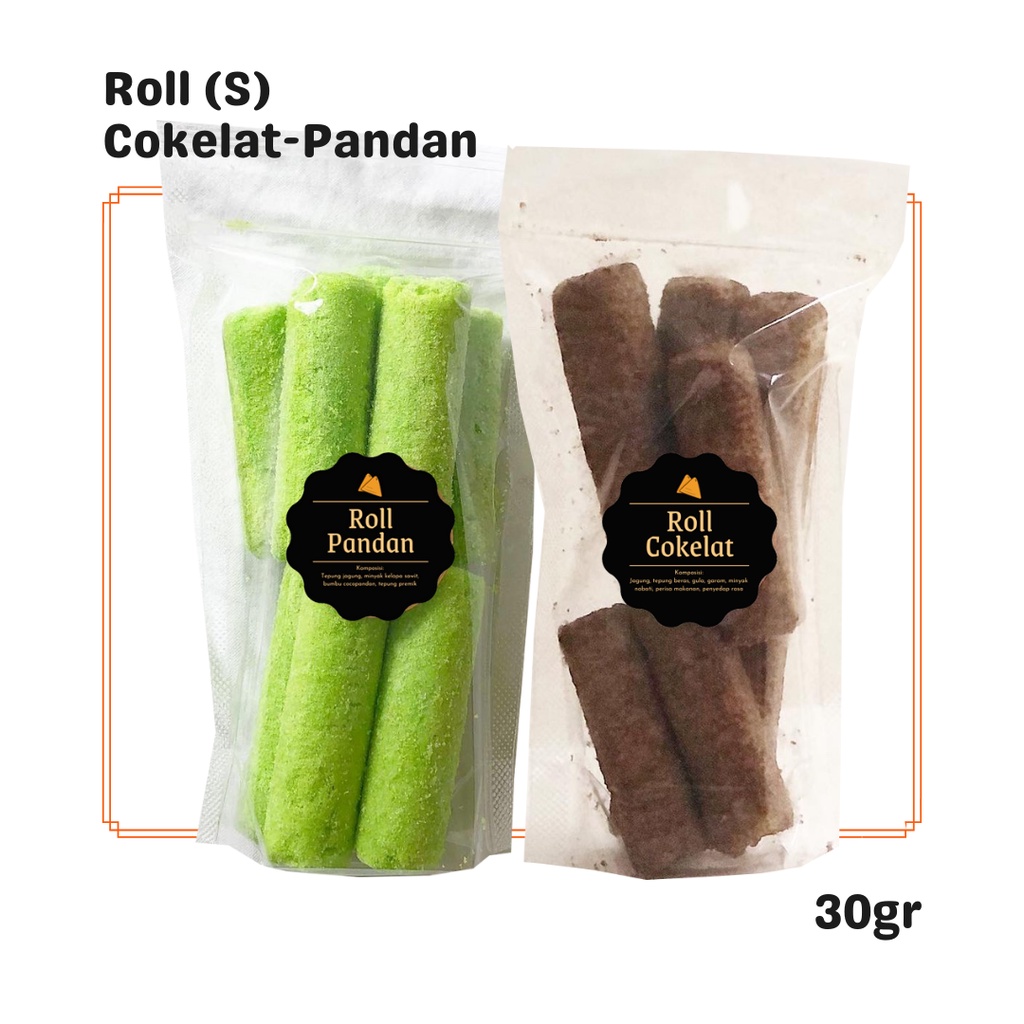 

Roll Cokelat / Pandan (S) 30gr / Snack Cemilan Camilan Manis