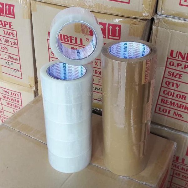 

Solasi Packing Lakban Bening Coklat UNIBELL Tape OPP 48 mm 90Yard