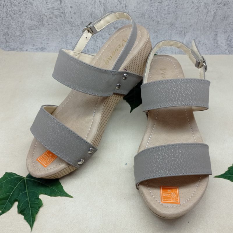 mqstars -Sandal Wedges Wanita Strap Dua 5cm