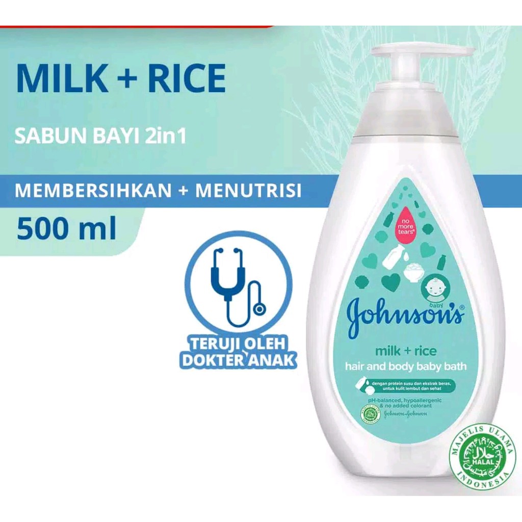 [SALE] JOHNSON'S Milk &amp; Rice Hair &amp; Body Bath 400ml - exp 2026