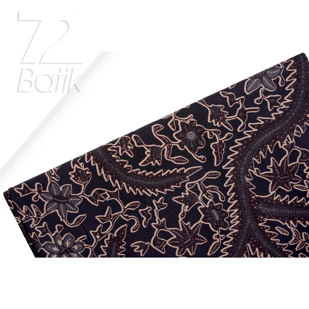 KAIN BATIK PREMIUM Bahan Katun Motif Kaktus Warna Hitam 722305 Cap 72 Jarik Jarit Samping Kebat Panjang Batik Katun Modern Premium Bahan Seragam Batik Pernikahan Kantor Keluarga Murah Kamen Jadi Batik Bali Lembaran