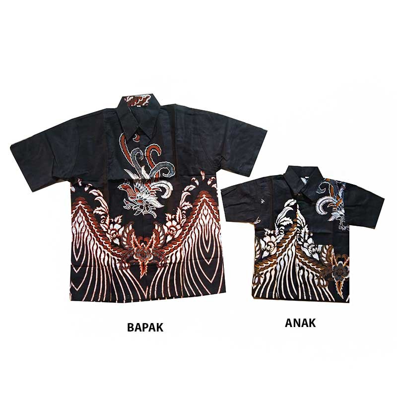 Couple Sarimbit Batik Bapak dan Anak Motif Manggar