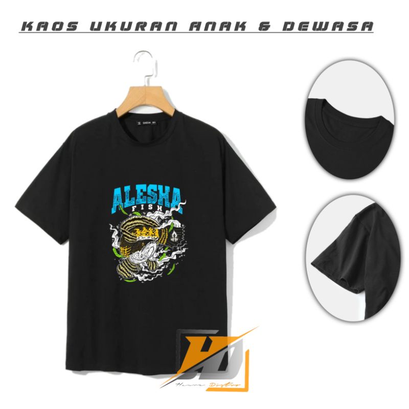 Baju kaos anak channa ALESHA FISH/baju anak laki-laki atasan channa/kaos anak unisex ikan channa hia