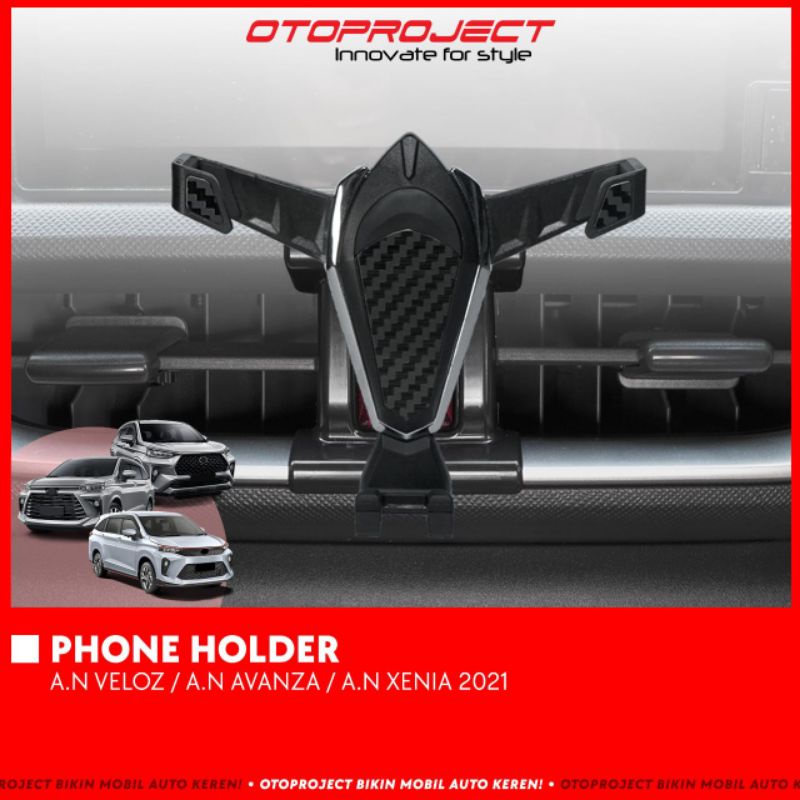 Dudukan HP / Phone Holder Otoproject Avanza 2012 ON, Innova Reborn 2016 ON, Fortuner 2016 ON