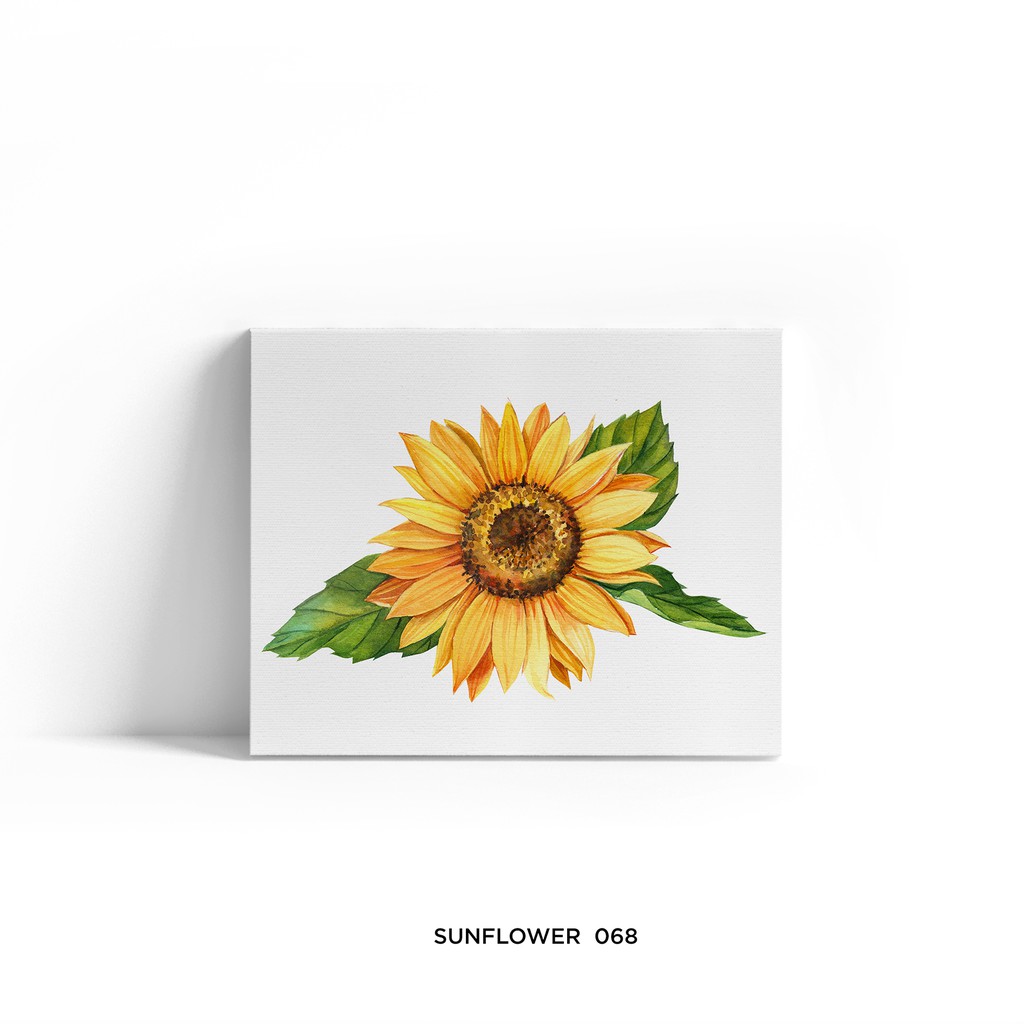 Lukisan Dekorasi Sunflower Poster Kanvas Hiasan Dinding Bunga Matahari 20x25cm Shopee Indonesia