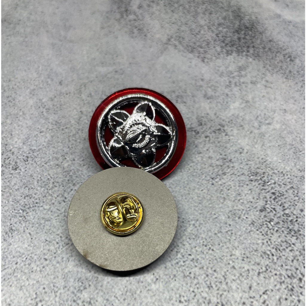 Pin Kerah Satpam - Pin Monogram Satpam - Monogram Security - Monogram Mika -- Silver
