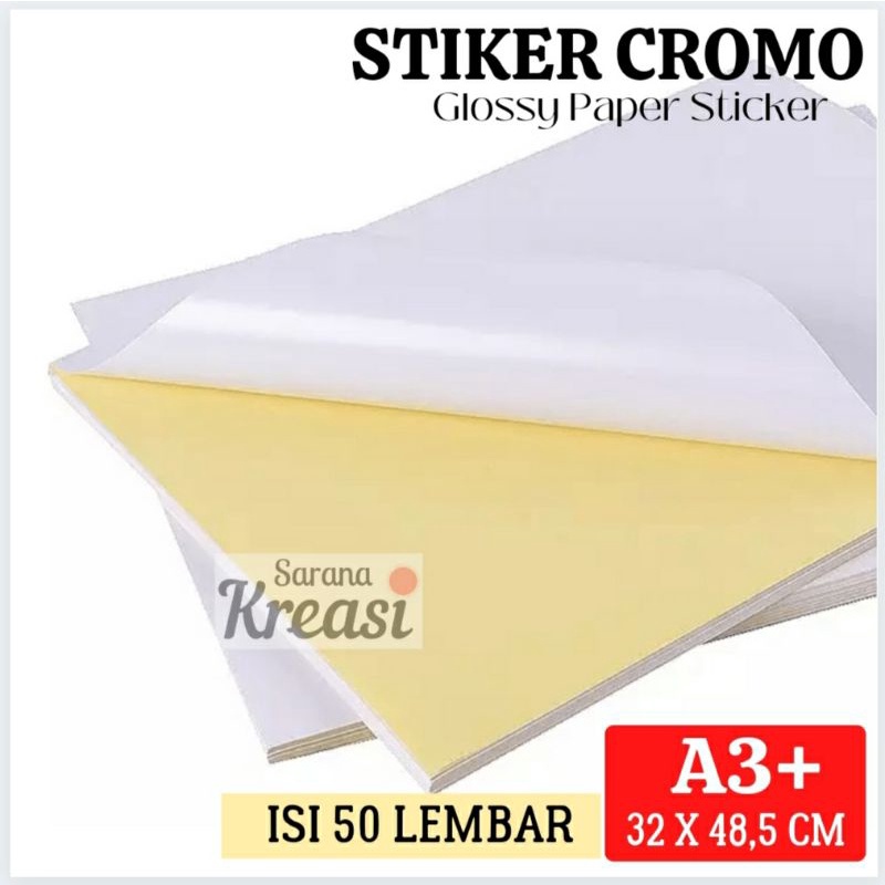 

Kertas Stiker Cromo Glossy A3+ (50 Lembar) Glossy Paper Sticker