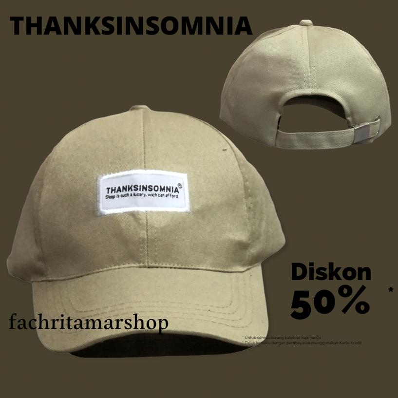 Banting Harga topi distro terbaru thanksinsomnia pria /Wanita Terlaris Bisa COD