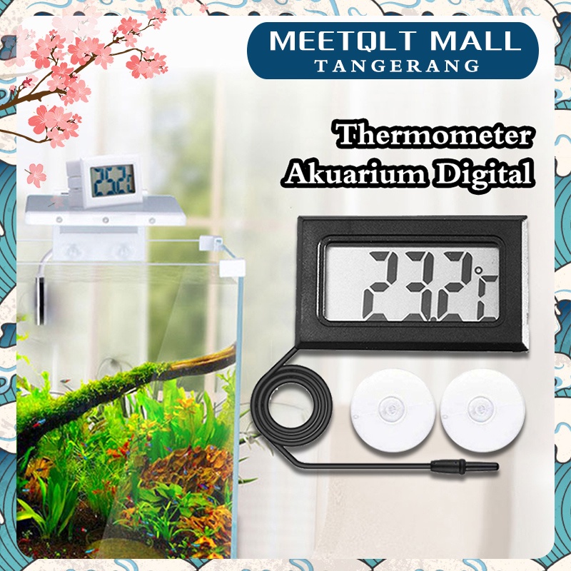 ★Dengan Probe★ Termometer Akuarium Digital/LCD Aquarium Thermometer/Mini Termometer Akuarium Digital/Termometer LCD Digital