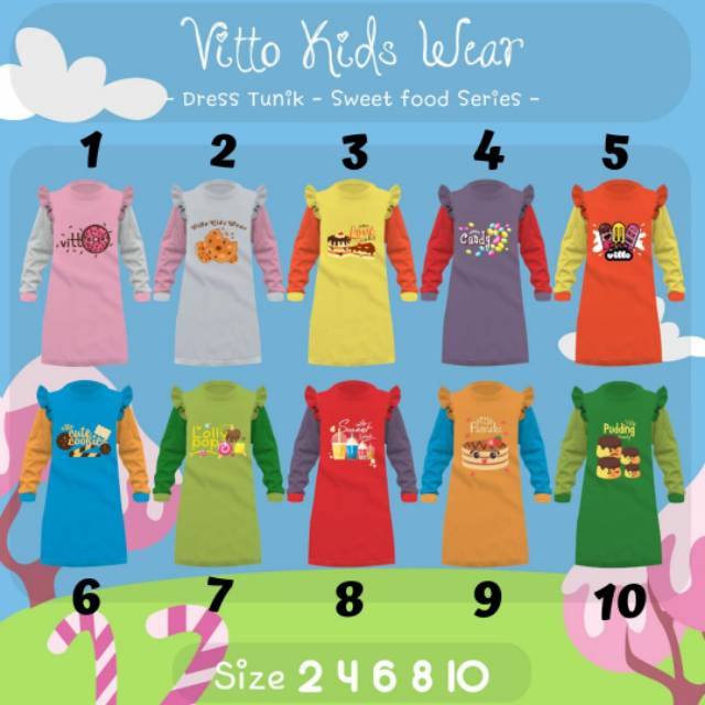 Dres tunik anak,dres anak lucu,kaos tunik anak,baju anak cewe