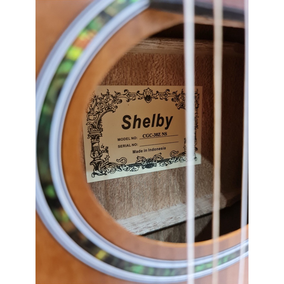 Gitar Classic Merk Shelby Original Tipe CGC-38Z NS Koa Wood Slim Senar String Trusrod Jakarta