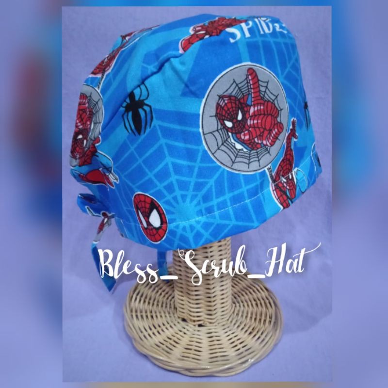 Topi Bedah / Nurse Cap/ Sugical cap/ Topi Motif/Spiderman