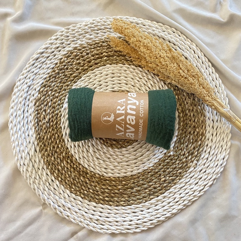 PASHMINA 𝖢𝖱𝖨𝖭𝖪𝖫𝖤 ORIGINAL 𝖬𝖤𝖱𝖪 AZARA LAVANYA ( Pashmina Arabian/ Pashmina Kusut)-Green