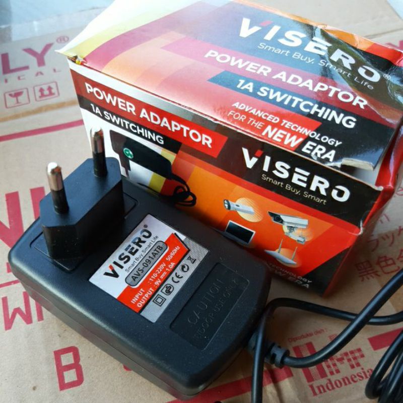 ADAPTOR 9V 1AMPER VISERO BAGUS