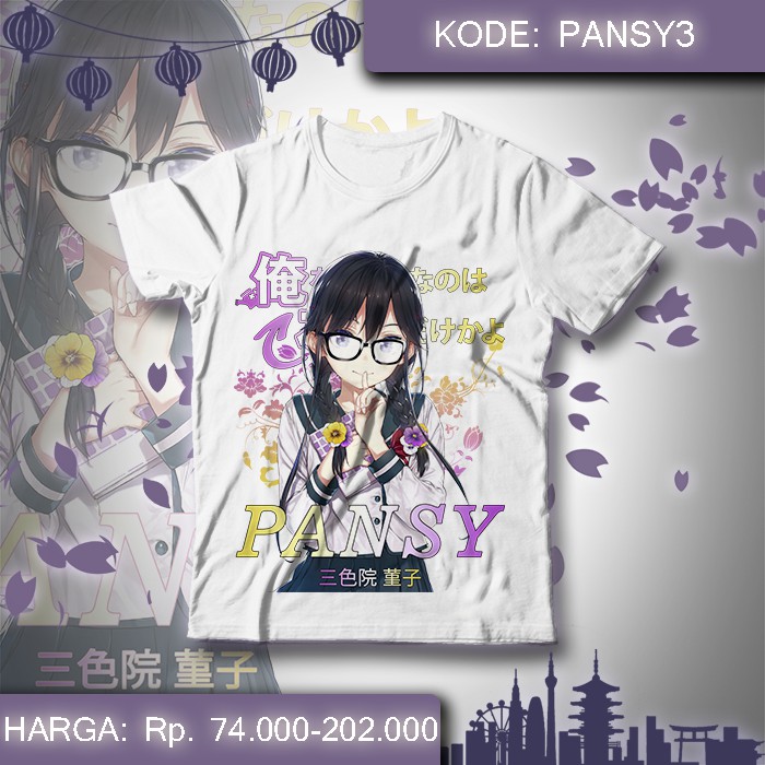 Baju Kaos Anime Ore wo Suki nano wa Omae dake ka yo - Pansy Sumireko 3