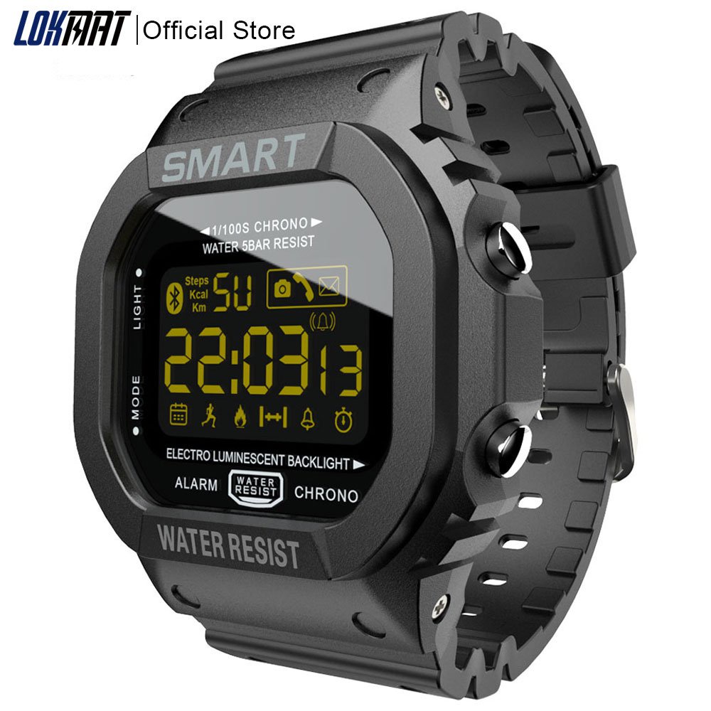 LOKMAT Bluetooth Smart watch men Sport pedometer Waterproof Call Reminder clock digital SmartWatch F