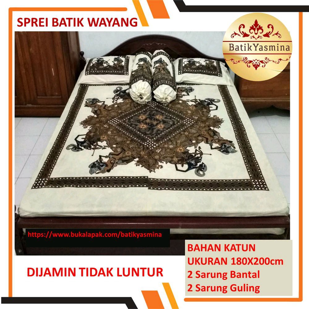 Sprei Batik Motif Wayang Halus Termurah