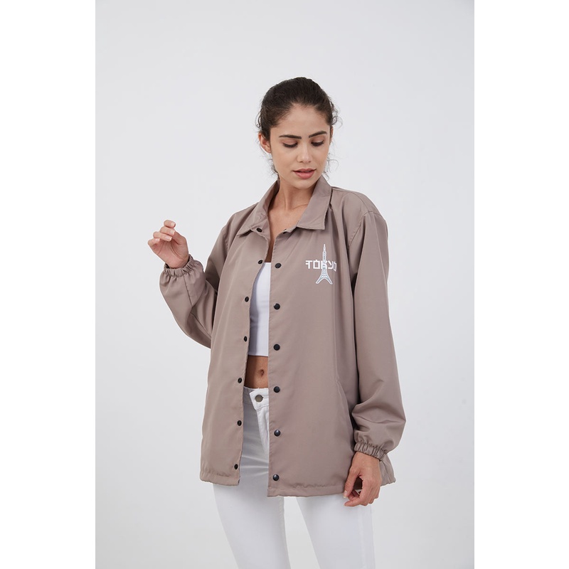 Berrybenka Street - Outer Jaket Wanita Coach Tokyo City Khaki-1
