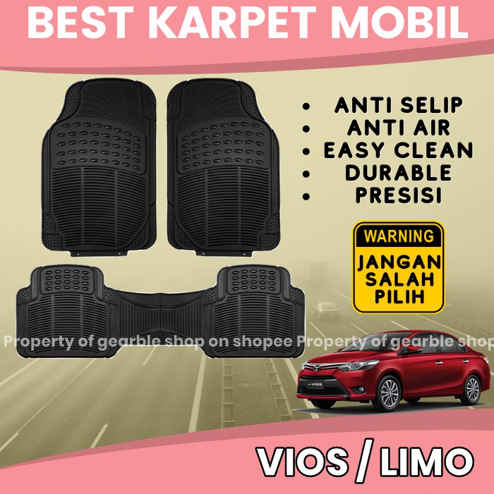 KARPET MOBIL VIOS ALAS LANTAI MOBIL VIOS KARPET VIOS LIMO KARPET DASAR MOBIL UNIVERSAL ANTI AIR