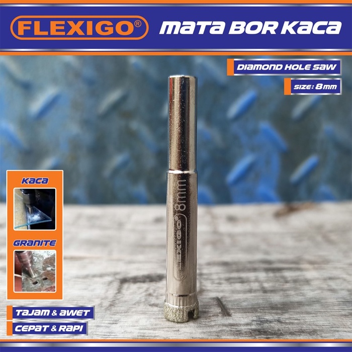 Mata Bor Kaca, Grantie 8 mm Original Flexigo Diamond Hole Saw