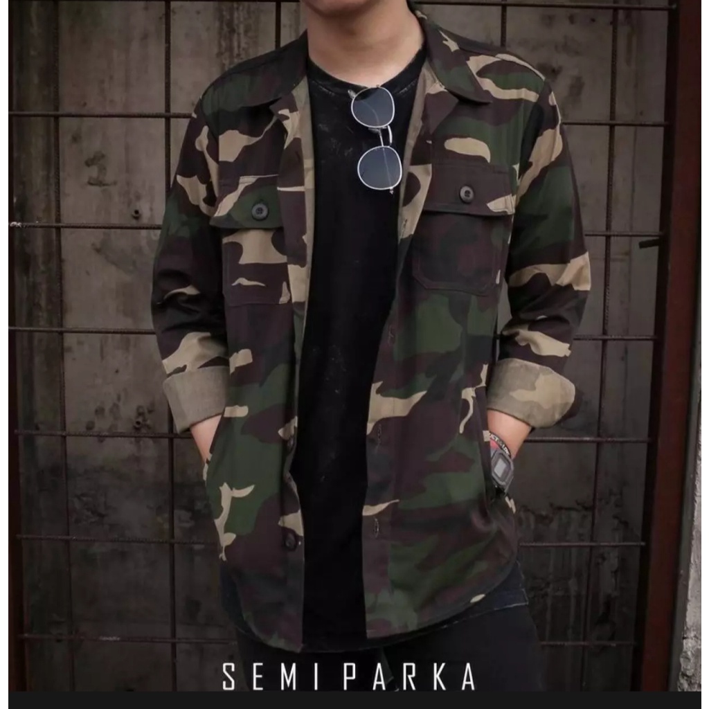 Jual Jaket Semi Parka Loreng Original Jacket Trucker Loreng Camo