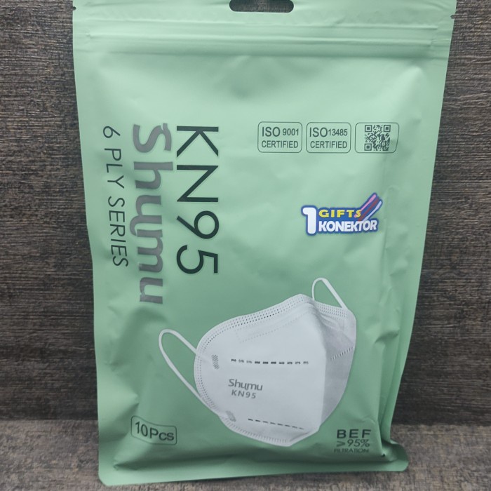 [ Shumu ] Masker KN95 l 6ply Medis Kemenkes AKD KN 95 Isi 10 Pcs 6 ply - KN SHUMU MATCHA