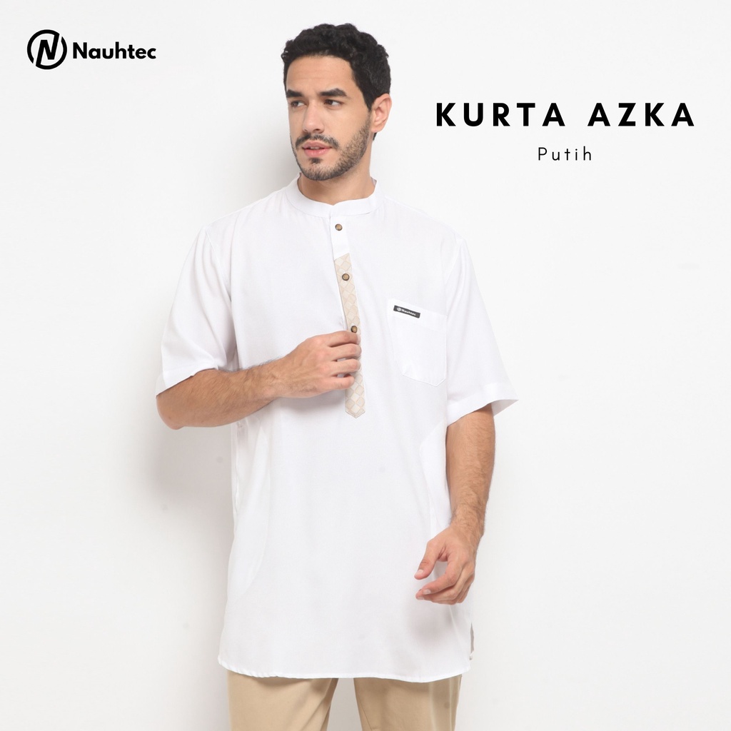 Kurta Azka Series Nauhtec Material Katun Madinah Premium Baju  Koko Pria Dewasa