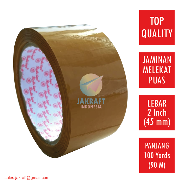 

Lakban Coklat Tan 2" Inch 45 mm x 100 Yard BODHI setara Daimaru VDE1045