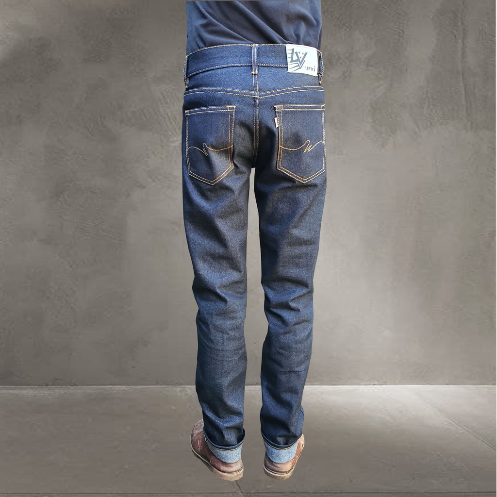 Celana Panjang Selvedge Denim Pria Straight Original Leviya - Leeza Jeans