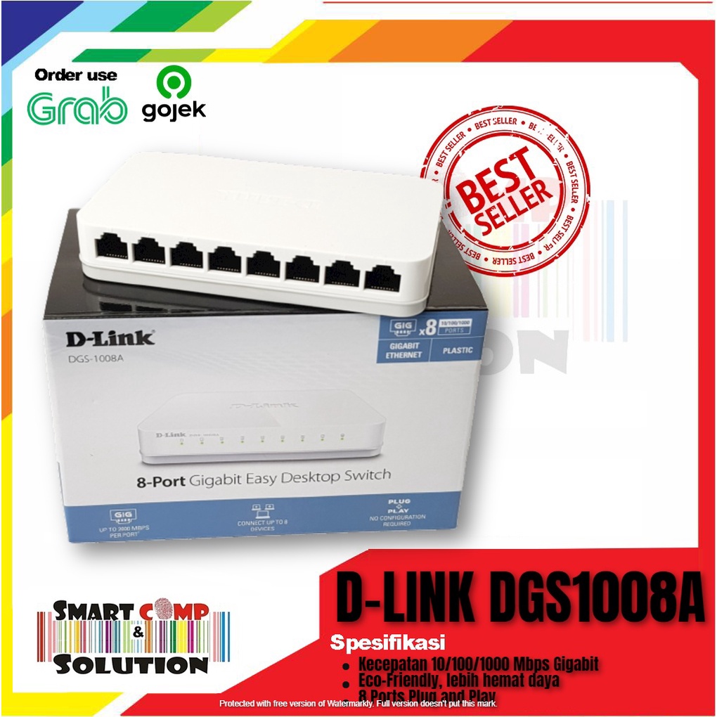 Switch 8 Port Gigabit - DLINK D-LINK DGS1008A / DGS-1008A / DGS 1008 A