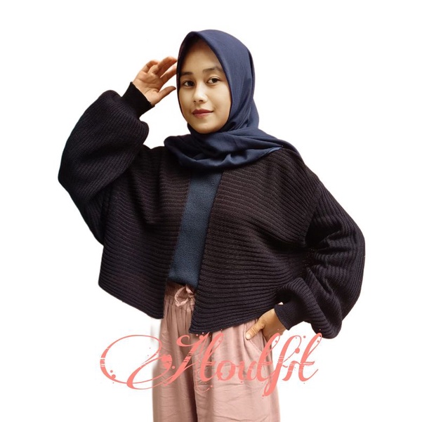 CROP BALON CARDI  N 94 Rajut ,ATASAN kekinian