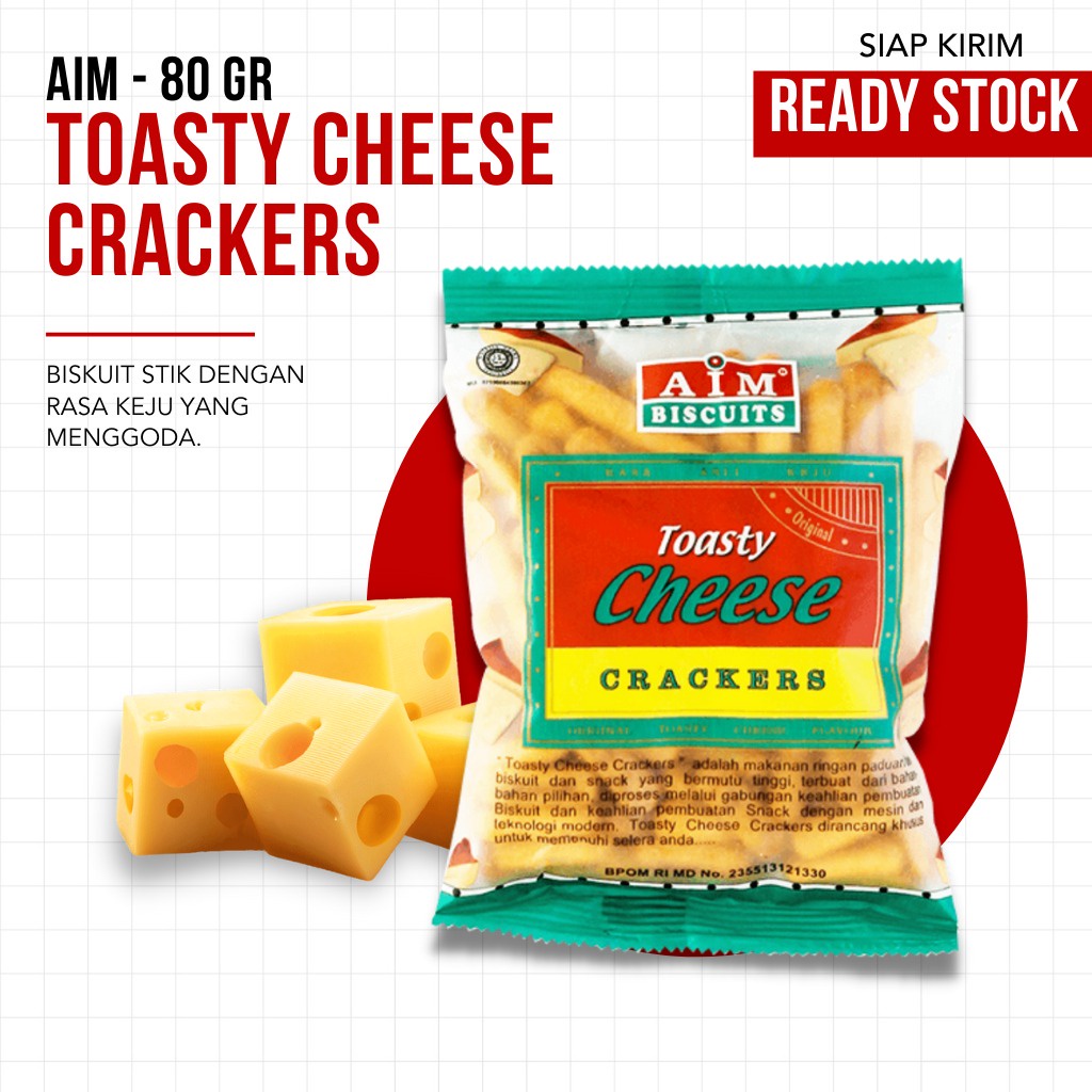[TERMURAH] AIM BISCUITS - AIM Toasty Cheese 80g